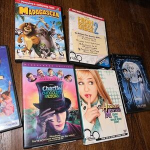 Kids DVD Movie Bundle High School Musical, Hannah Montana, Madagascar & More